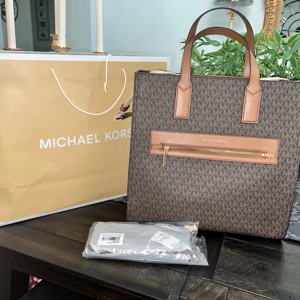 NEW W/ T Micheal Kors Kenly Large NS Tote Bundle - Picture 5 of 13